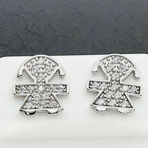 925 sterling silver luxury CZ earrings for women/girls, Best for RJUS2140 - Picture 1 of 11